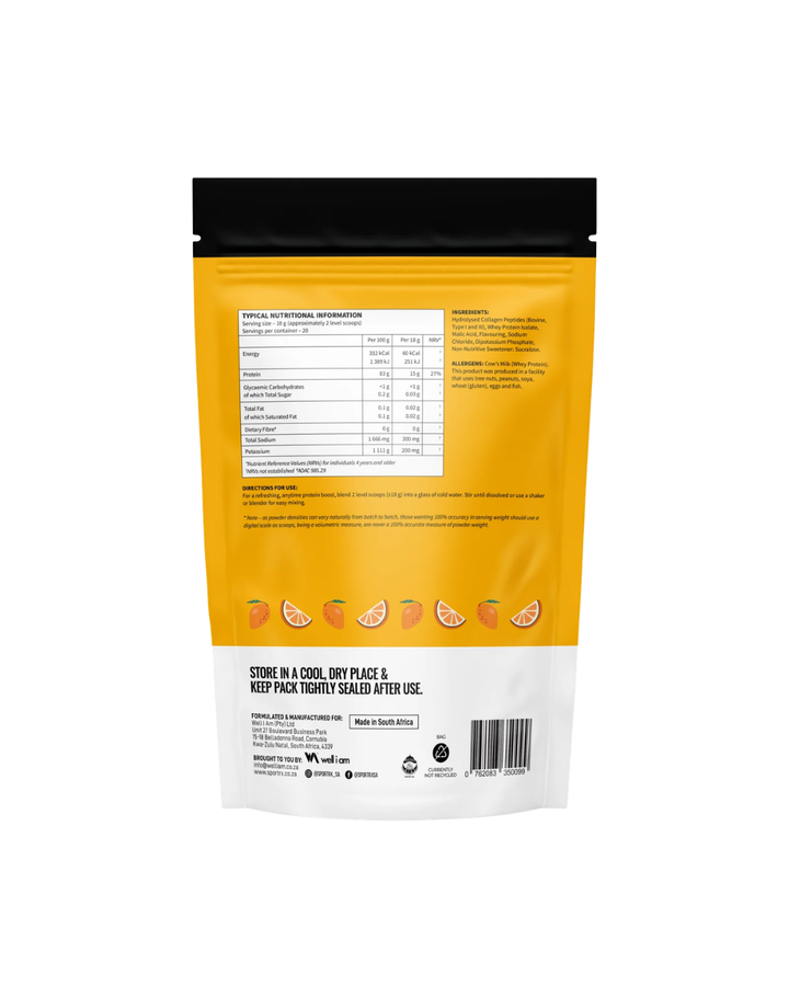 Sports RX Protein WTR Powder Mango Orange 360g Pouch