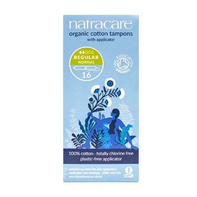 Organic Cotton Regular Applicator Tampons 16s
