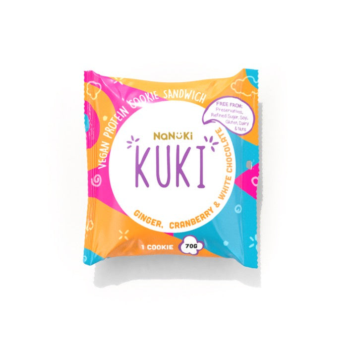 Nanuki Ginger, Cranberry & White Chocolate Kuki 45g