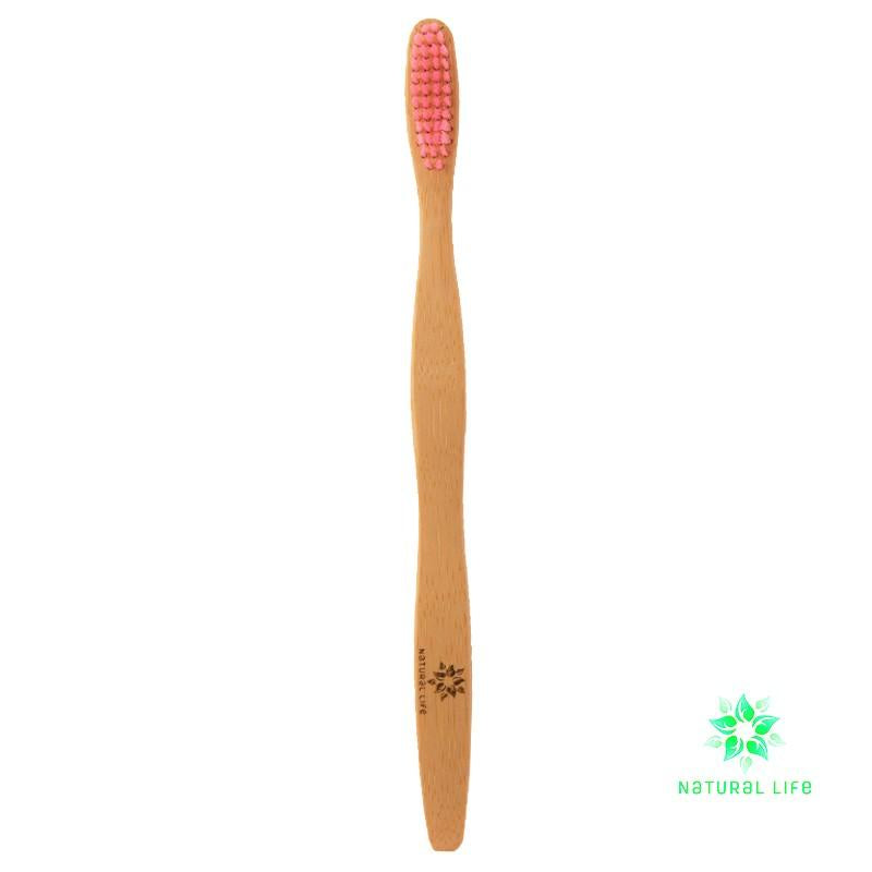 Adult Bamboo Toothbrush - Pink