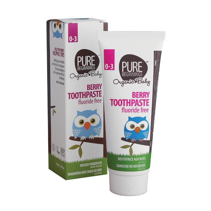 Berry Toothpaste with Xylitol, Fluoride Free 75ml