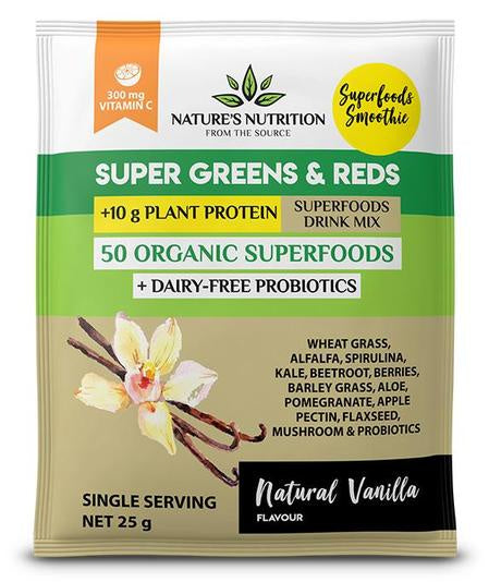 Super Greens & Reds - Natural Vanilla Sachet 25g