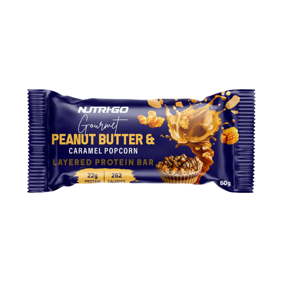 Peanut Butter &amp; Caramel Popcorn protein Bar 60g