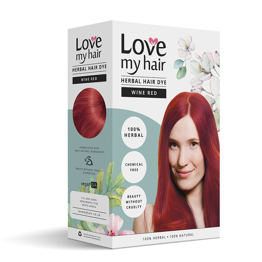 Love My Hair 100% Herbal Hair Dye - Wine Red