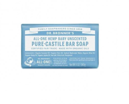 Pure Castile  Baby Unscented 140g Bar Soap
