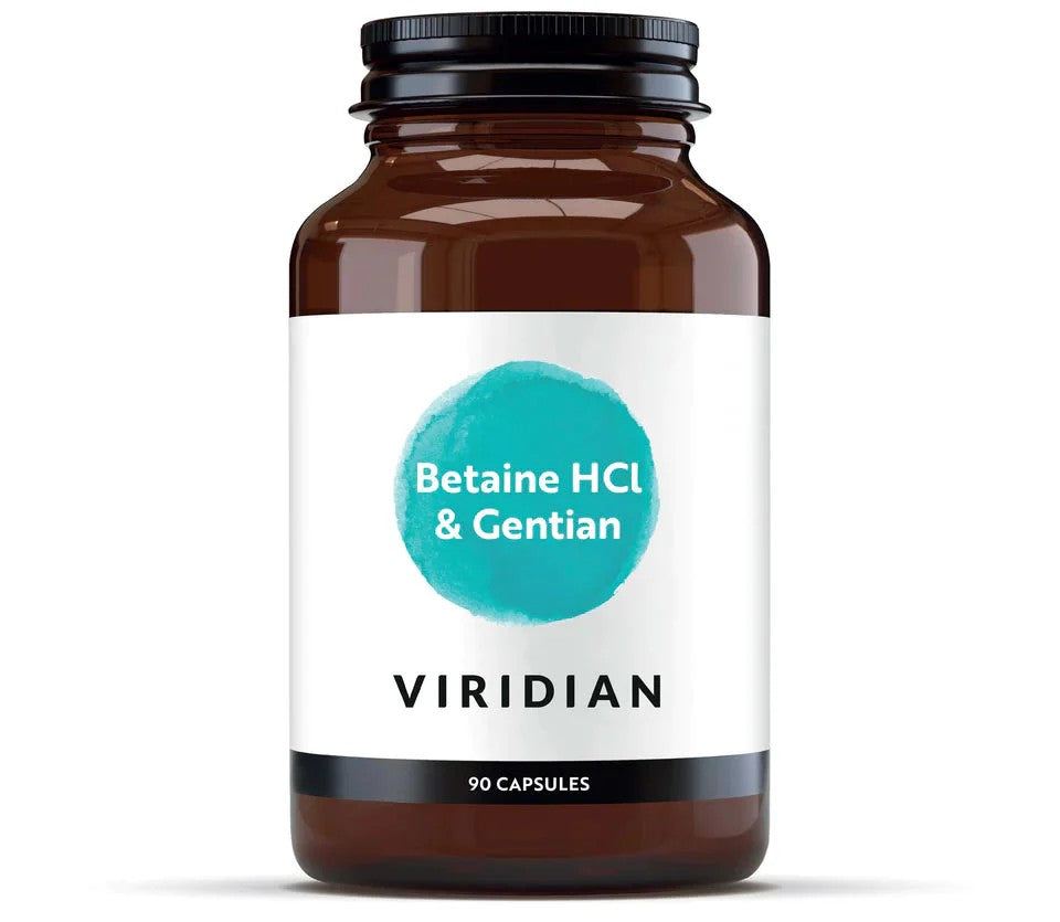 Betaine HCI 650mg With Gentian 90v