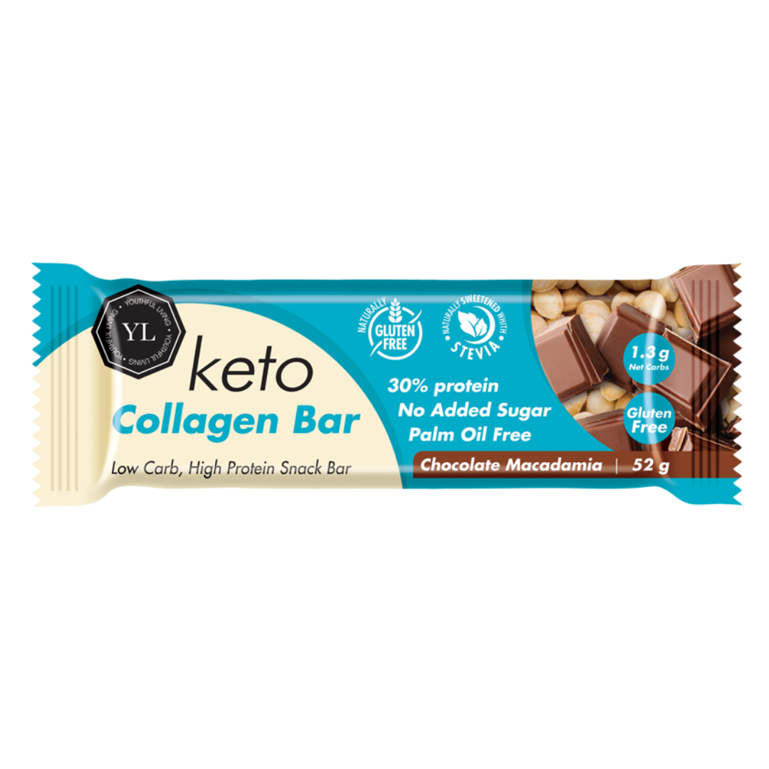 Keto Collagen Bar 52g - Chocolate Macadamia