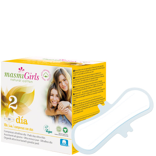 Organic Girls Ultra Day Pads - Size 2 10s
