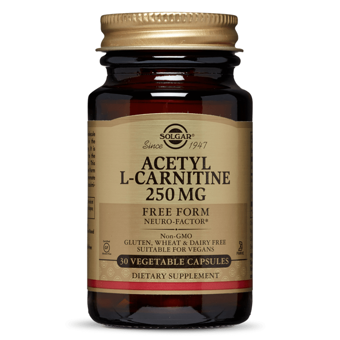 Acetyl-L-Carnitine 250mg Vegicaps 30s