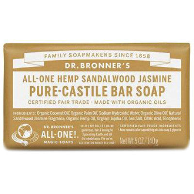 Pure Castile Sandalwood Jasmine Bar Soap 140g