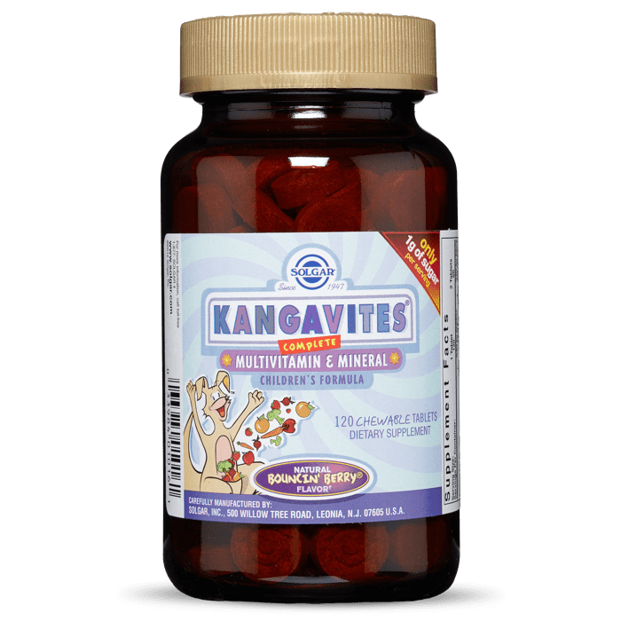 Kangavites Bouncing Berry Multivitamin and Mineral Formula 60t