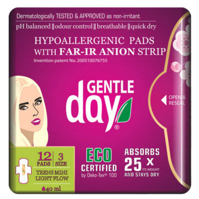 N12 GENTLE DAY - Organic Teens Mini/Light Flow Pads