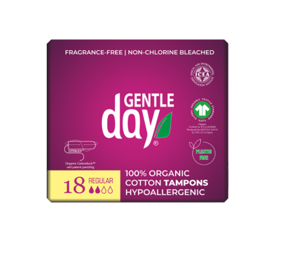 T18R GENTLE DAY - Organic Cotton Tampons Regular