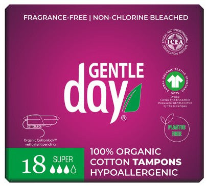 T18S GENTLE DAY - Organic Cotton Tampons Super