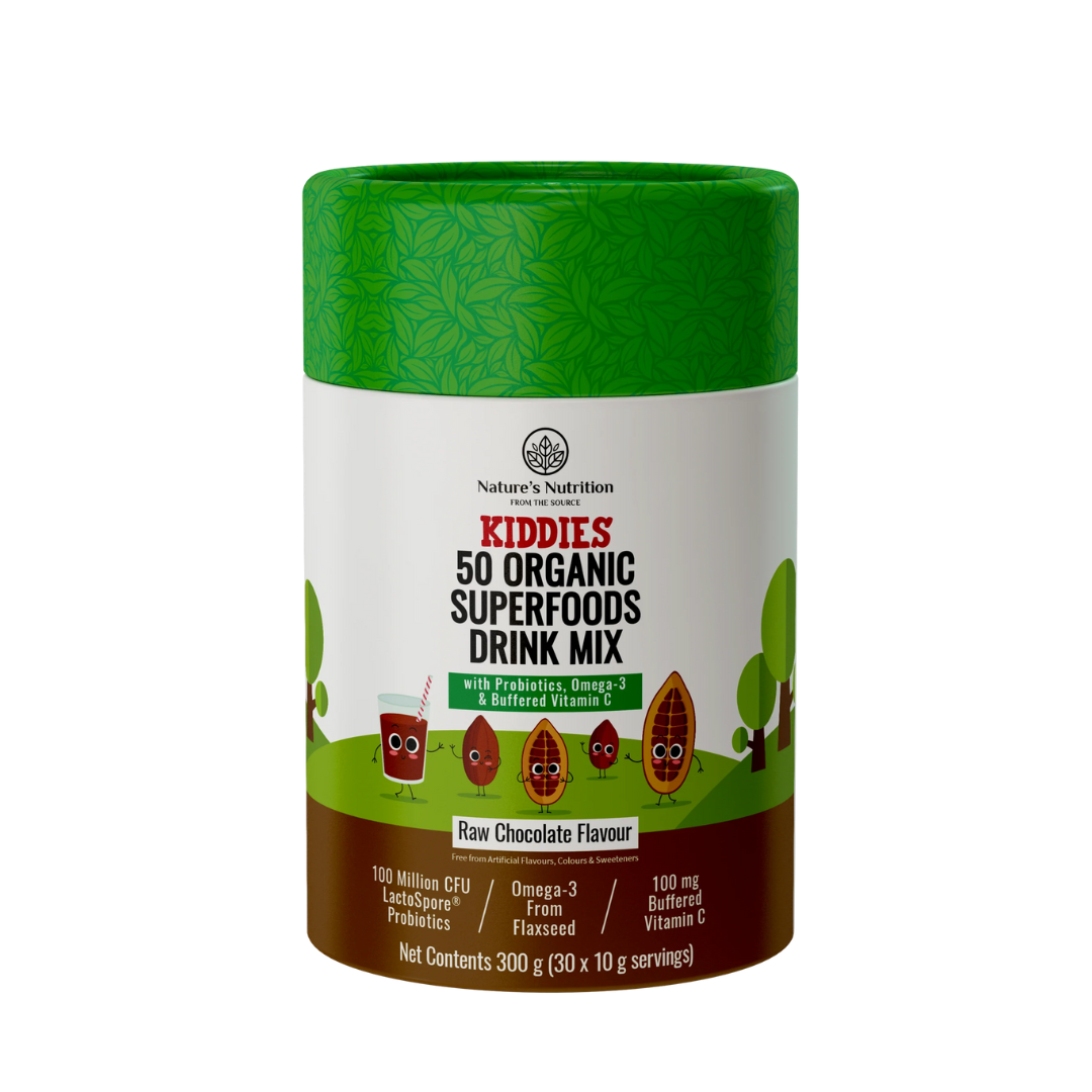 Kiddies 50 Organic Superfoods Drink Mix | Raw Chocolate 300g