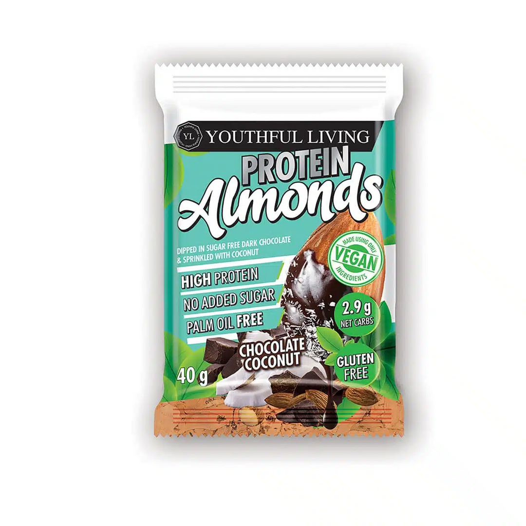 Protein Almonds Vegan Choc Coconut 40g