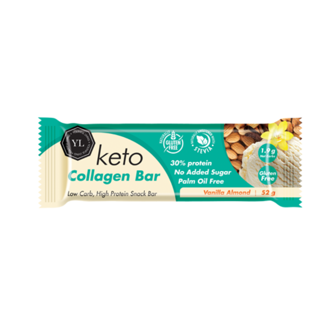 Keto Collagen Bar 52g - Vanilla Almond