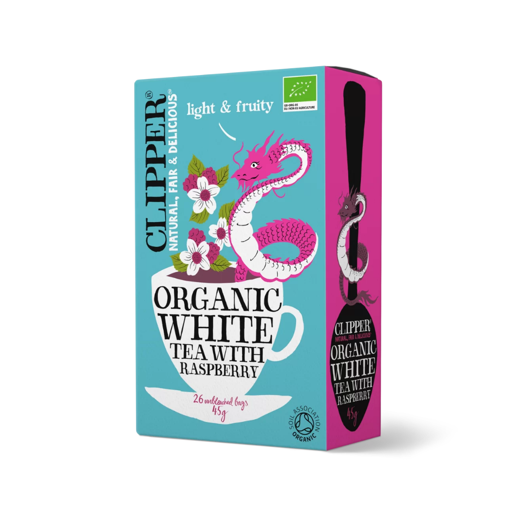 Clipper Organic White Tea & Raspberry 20 tea bags