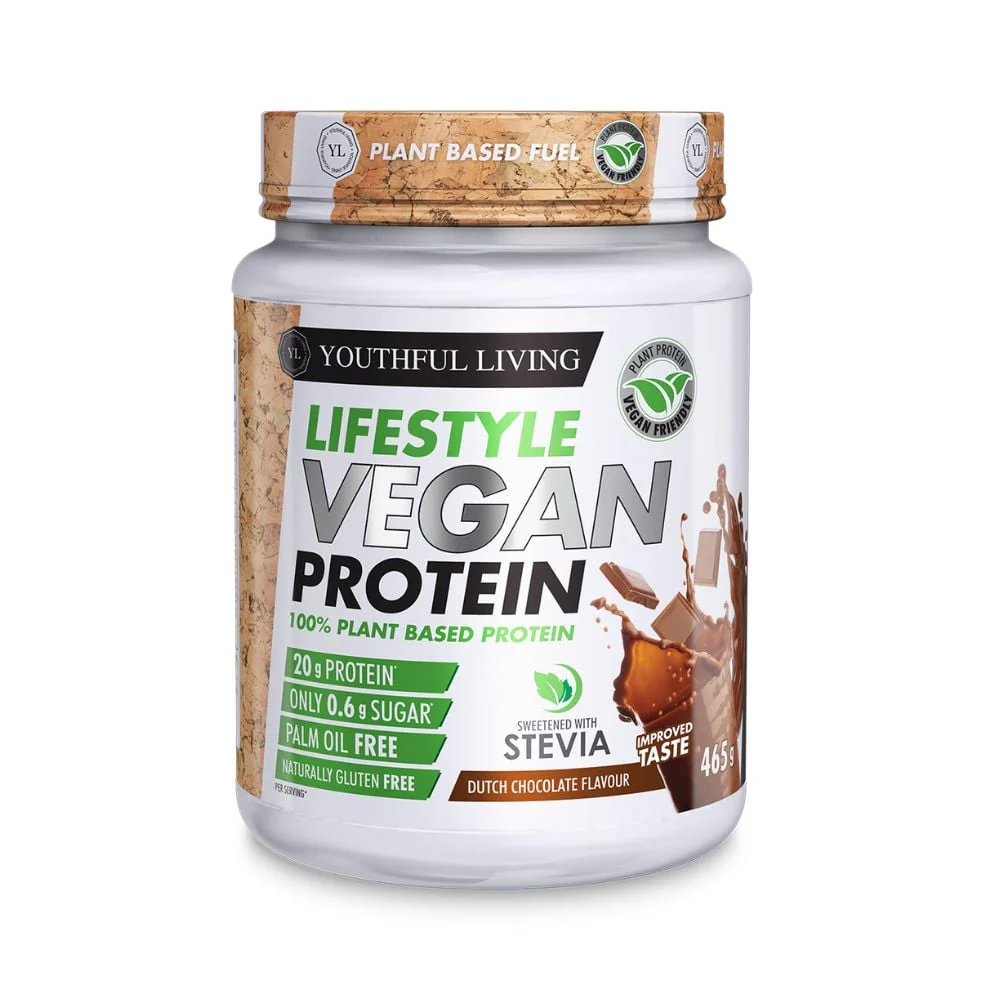 Youthful Living Vegan Protein  Shake  Dutch Chocolate 465g